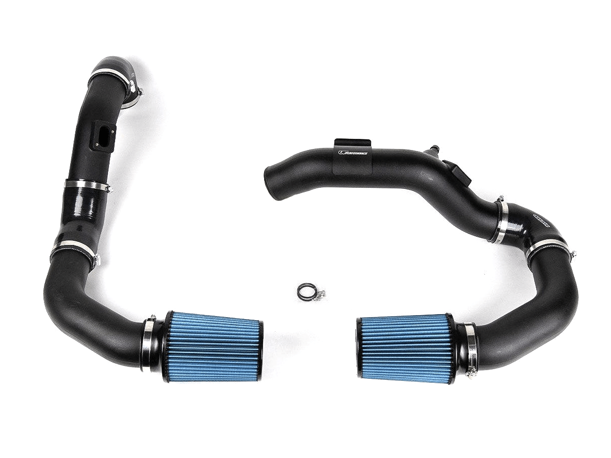 BMW M3/M4 F80 F82 F83 F8X S55 Cold Air Intake/Induction Kit 2013-2019 - Front Mount Kidney Grille Feed Ram Air, 3 Inch Open Cone Filters - Performance Intake Upgrade for Twin Turbo - VR Performance VR-F80M3-110