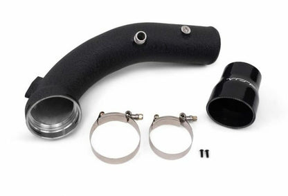 VRSF BMW N55 Charge Pipe / Boost Pipe Upgrade Kit for 535i, 640i, 740i, X5 35i, X6 35i (F07 F10 F11 F12 F13 F01 F02 F15 E70 E71) - Intercooler/Charge Air Hard Pipe, Black Powder-Coated Aluminium, OEM C-Clip, 1/8 NPT Meth Port - Lifetime Warranty