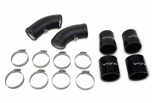 VRSF Aluminium Charge Pipe Upgrade Kit for BMW F10 M5 & F12/F13 M6 (2012-2016) - S63/S63T/S63TU - Wrinkle Black, 1/8 NPT Meth Bungs, Lifetime Warranty