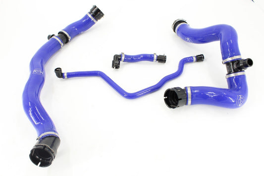 VTT BMW B58 Gen1 Silicone Coolant Hose Kit - 6-Ply Radiator/Expansion/Vent Lines with Black Billet Quick-Connects | F20 F21 F22 F23 F30 F31 F32 F33 F36 (F2x/F3x) | M140i M240i 340i 440i | Radiator Hose Set/Water Hose/Cooling Pipe Upgrade Replacement
