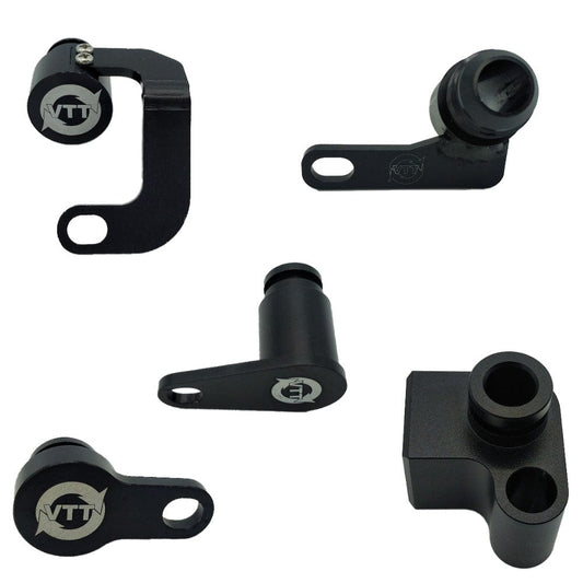 VTT BMW N54 Single Turbo Swap/Conversion Fittings Kit - Oil Feed/Drain & Coolant Delete: 1/8 NPT Oil Feed Adapter, AN10 Front Turbo Drain, Rear Return Block-Off, Coolant Port/Gallery Plugs - Vargas Turbocharger Technologies - 135i 335i 535i Z4 1M