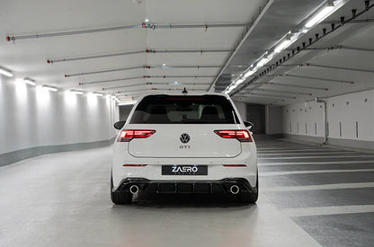 VW GOLF GTI MK8 EVO-1 GLOSS BLACK REAR DIFFUSER BY ZAERO (2020+)