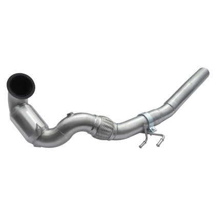 VW Golf GTI Mk7 2.0 TSI 2012-2017 3" 76mm Downpipe/Front Pipe – Sports Cat or De-Cat/Decat – High Flow Catted/Catless Turbo Outlet Exhaust – Cobra Sport – Fits OEM Cat-Back – Golf 7 Performance Pack & Clubsport (5G)