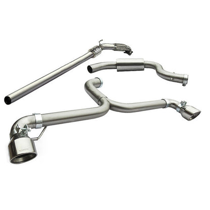 Volkswagen Golf GTI Mk6 2.0 TSI/TFSI EA888 (2009-2012 5K) Cobra Sport Venom Turbo-Back Exhaust 3in 76mm - Straight Pipe Muffler/Rear Silencer Delete - Decat or Sports Cat - Non-Resonated Loud Race/Track Downpipe System Stage 2 Compatible Catless Option