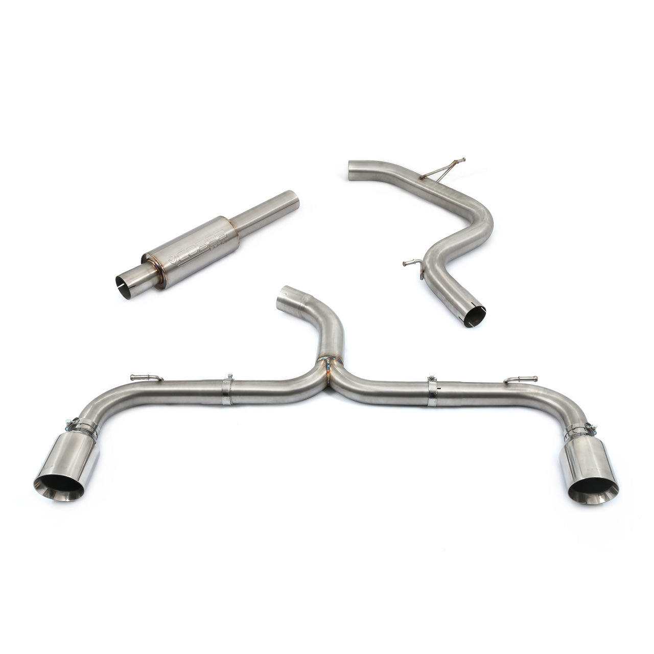 Cobra Sport VW Golf GTI Mk8 / Golf 8 GTI 2.0 TSI EA888 Gen 4 (2020+) GPF-Back/OPF-Back Exhaust, Back Box Delete Muffler Delete, Rear Silencer Delete, Resonated or Non-Res 3in (76mm) | Fits GTI & Clubsport | Performance Cat-Back Style System