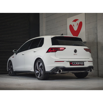 Cobra Sport VW Golf GTI Mk8 / Golf 8 GTI 2.0 TSI EA888 Gen 4 (2020+) GPF-Back/OPF-Back Exhaust, Back Box Delete Muffler Delete, Rear Silencer Delete, Resonated or Non-Res 3in (76mm) | Fits GTI & Clubsport | Performance Cat-Back Style System