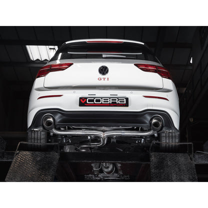 Cobra Sport VW Golf GTI Mk8 / Golf 8 GTI 2.0 TSI EA888 Gen 4 (2020+) GPF-Back/OPF-Back Exhaust, Back Box Delete Muffler Delete, Rear Silencer Delete, Resonated or Non-Res 3in (76mm) | Fits GTI & Clubsport | Performance Cat-Back Style System