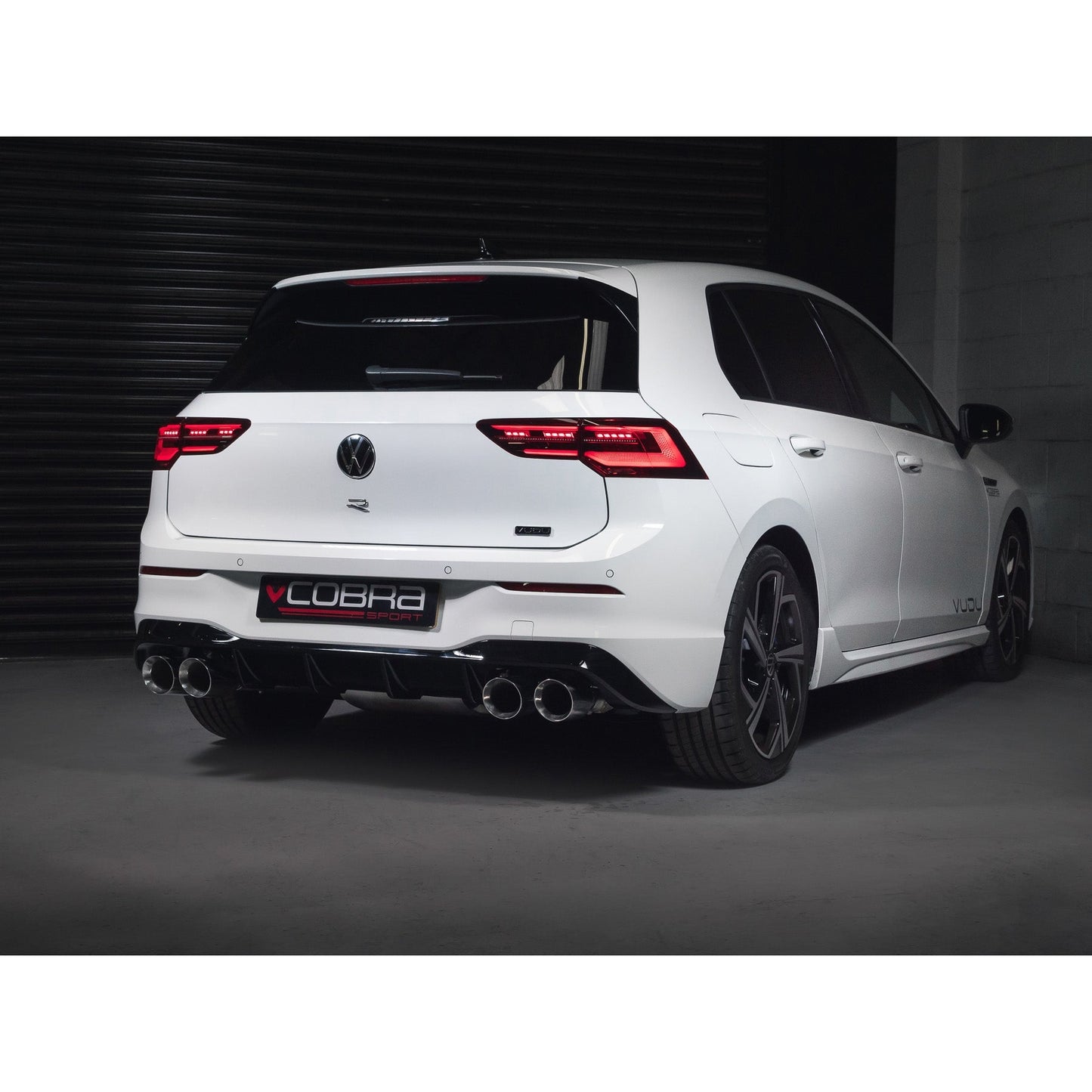 VW Volkswagen Golf R Mk8 (2021+) 2.0 TSI/TFSI Cobra Sport GPF/OPF-Back Race Exhaust – Cat-Back/Rear Section Performance System, Valved or Non‑Valved, Resonated or Non‑Resonated, 3” Stainless, 4” Carbon Tips Option, Back Box/Axle-Back, MQB Evo EA888