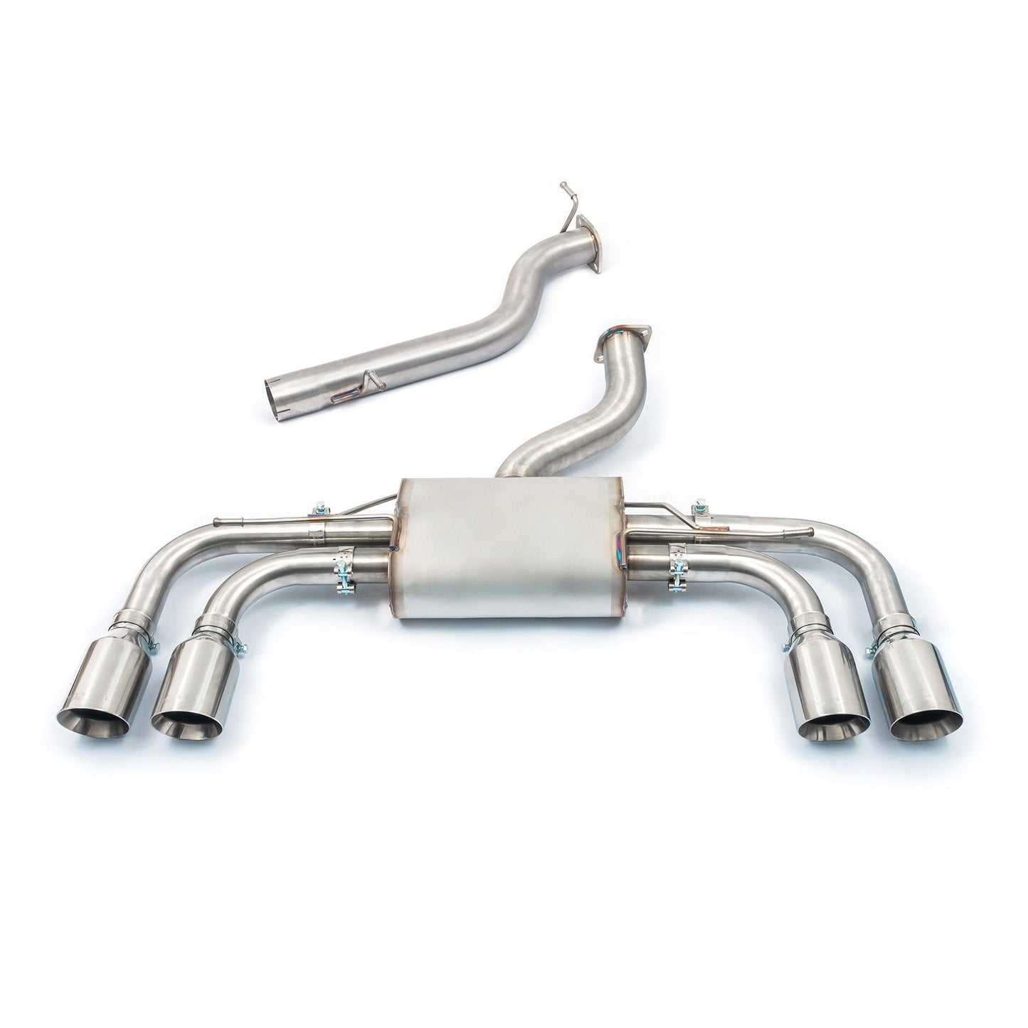 VW Volkswagen Golf R Mk8 (2021+) 2.0 TSI/TFSI Cobra Sport GPF/OPF-Back Race Exhaust – Cat-Back/Rear Section Performance System, Valved or Non‑Valved, Resonated or Non‑Resonated, 3” Stainless, 4” Carbon Tips Option, Back Box/Axle-Back, MQB Evo EA888