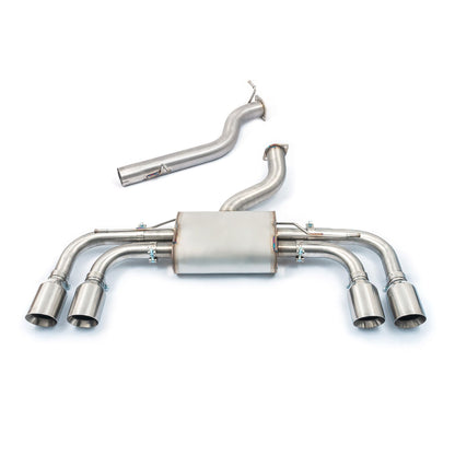 VW Volkswagen Golf R Mk8 (2021+) 2.0 TSI/TFSI Cobra Sport GPF/OPF-Back Race Exhaust – Cat-Back/Rear Section Performance System, Valved or Non‑Valved, Resonated or Non‑Resonated, 3” Stainless, 4” Carbon Tips Option, Back Box/Axle-Back, MQB Evo EA888