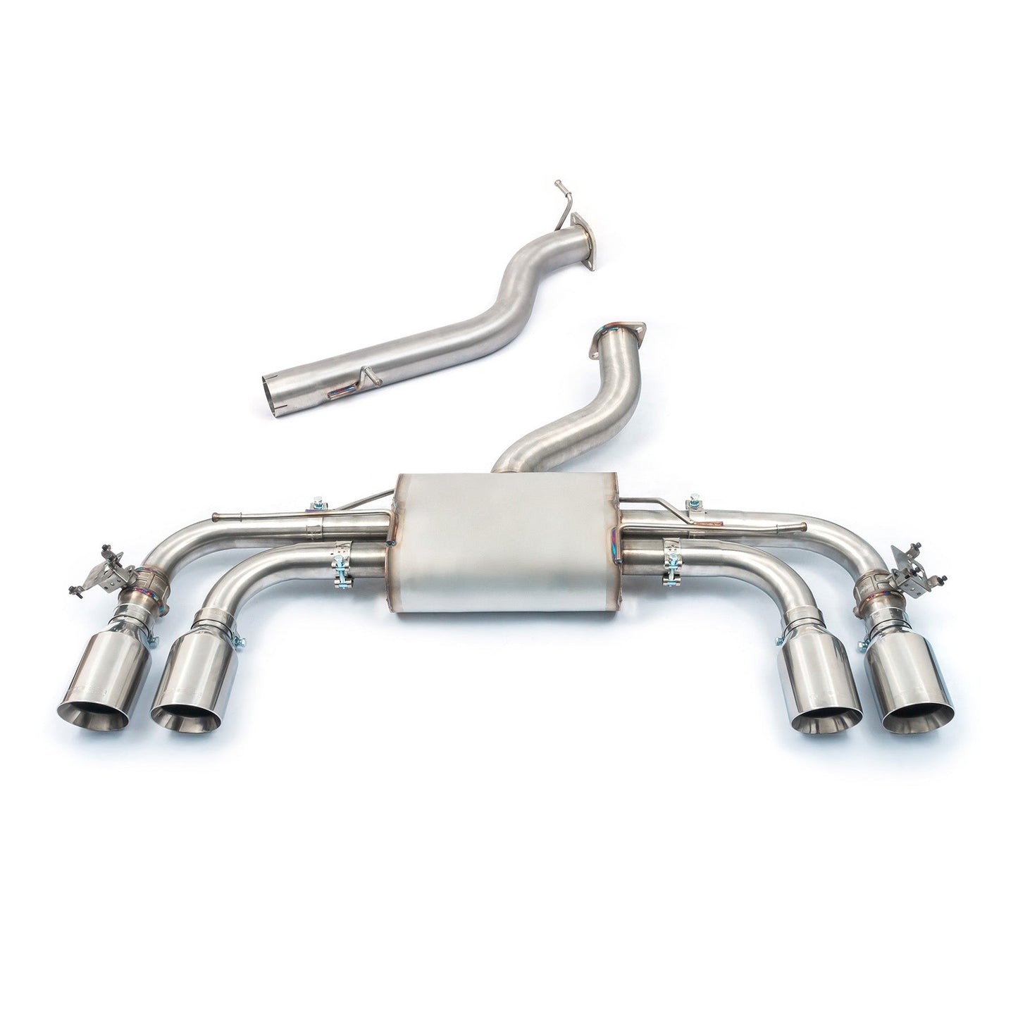 VW Volkswagen Golf R Mk8 (2021+) 2.0 TSI/TFSI Cobra Sport GPF/OPF-Back Race Exhaust – Cat-Back/Rear Section Performance System, Valved or Non‑Valved, Resonated or Non‑Resonated, 3” Stainless, 4” Carbon Tips Option, Back Box/Axle-Back, MQB Evo EA888