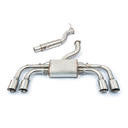 VW Volkswagen Golf R Mk8 (2021+) 2.0 TSI/TFSI Cobra Sport GPF/OPF-Back Race Exhaust – Cat-Back/Rear Section Performance System, Valved or Non‑Valved, Resonated or Non‑Resonated, 3” Stainless, 4” Carbon Tips Option, Back Box/Axle-Back, MQB Evo EA888