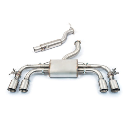 VW Volkswagen Golf R Mk8 (2021+) 2.0 TSI/TFSI Cobra Sport GPF/OPF-Back Race Exhaust – Cat-Back/Rear Section Performance System, Valved or Non‑Valved, Resonated or Non‑Resonated, 3” Stainless, 4” Carbon Tips Option, Back Box/Axle-Back, MQB Evo EA888