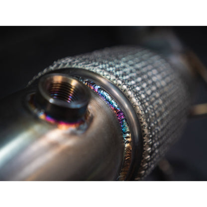 VW Polo GTI AW Mk6 2.0 TSI (2019+) 3" (76mm) Stainless Downpipe/Front Pipe – 200 Cell Sports Cat or Decat – OPF/GPF/PPF Delete – EA888 Turbo Outlet Pipe – Stage 1/2 Performance Exhaust Upgrade