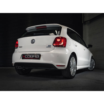 VW/Volkswagen Polo BlueGT 6R 1.4 TSI (2012-2013) Cat Back, Cat-Back, Catback Stainless Steel Performance Sports Exhaust System | T304 63.5mm (2.5") | Resonated or Non-Resonated | UK Made | Centre & Back Box Replacement