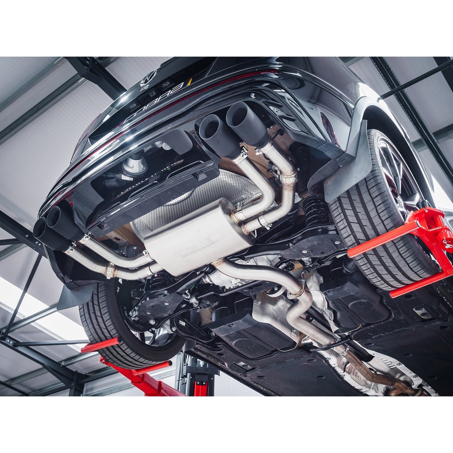 Volkswagen VW Tiguan R 2.0 TSI (2021+) Race OPF/GPF-Back Exhaust (Cat-Back Style) - Rear Section/Back Box Performance Upgrade, 3in (76.2mm) Pipework, Valved or Non-Valved, Loud Sports Sound