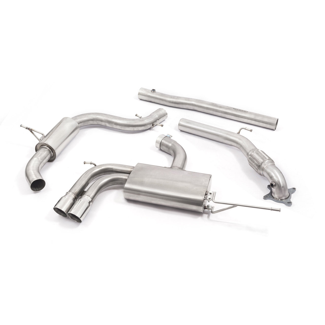 VW Golf GTI Mk5/MkV (Golf 5) 2.0 TFSI 1K 2004-2009 Cobra Sport Turbo-Back Exhaust System Kit - 3in/76mm Downpipe & Cat-Back - Resonated/Non-Res, Sports Cat/Decat - Edition 30 Compatible