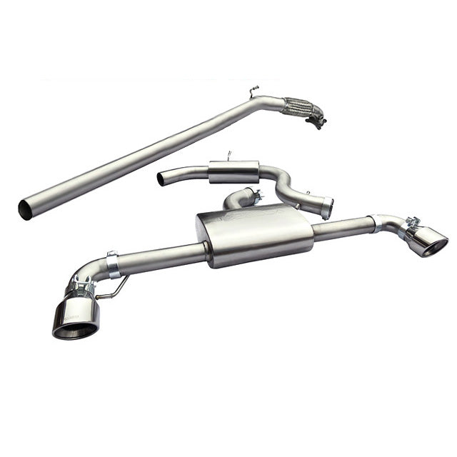 Cobra Sport 3"/76mm Turbo Back Exhaust (TBE) for VW Golf GTI MK6 2.0 TSI/2.0T (EA888) 5K 2009-2012 - Downpipe + Cat-Back/Catback, Resonated/Non-Res, Sports Cat or De-Cat, Stainless Performance System