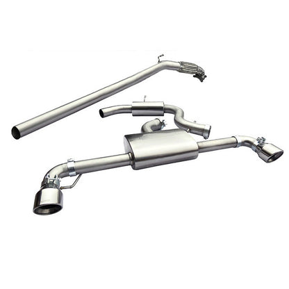 Cobra Sport 3"/76mm Turbo Back Exhaust (TBE) for VW Golf GTI MK6 2.0 TSI/2.0T (EA888) 5K 2009-2012 - Downpipe + Cat-Back/Catback, Resonated/Non-Res, Sports Cat or De-Cat, Stainless Performance System