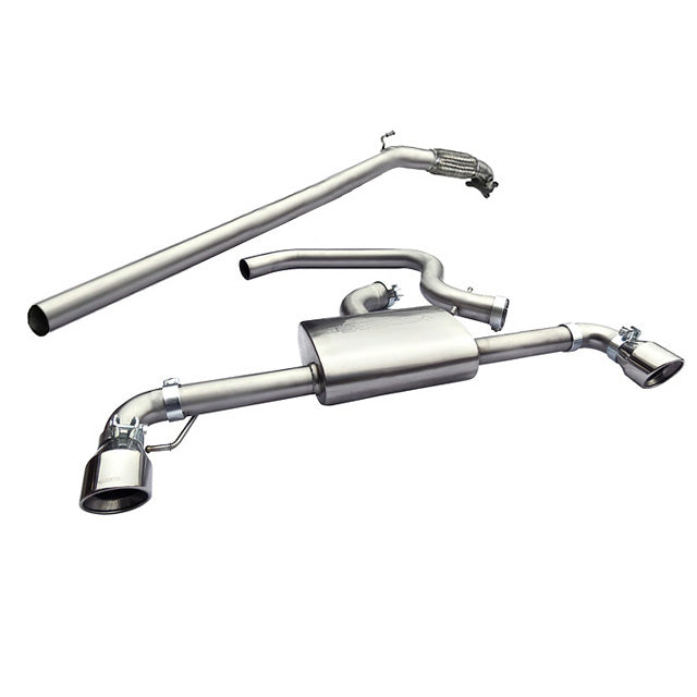 Cobra Sport 3"/76mm Turbo Back Exhaust (TBE) for VW Golf GTI MK6 2.0 TSI/2.0T (EA888) 5K 2009-2012 - Downpipe + Cat-Back/Catback, Resonated/Non-Res, Sports Cat or De-Cat, Stainless Performance System