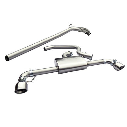 Cobra Sport 3"/76mm Turbo Back Exhaust (TBE) for VW Golf GTI MK6 2.0 TSI/2.0T (EA888) 5K 2009-2012 - Downpipe + Cat-Back/Catback, Resonated/Non-Res, Sports Cat or De-Cat, Stainless Performance System