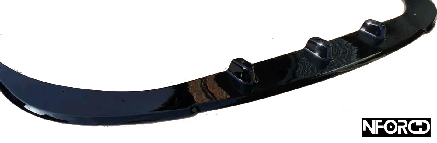 Volkswagen VW Transporter T5.1 Front Splitter - Gloss Black ABS Front Lip Spoiler by KSB, Front Bumper Splitter, Fitting Kit Included, UK Made