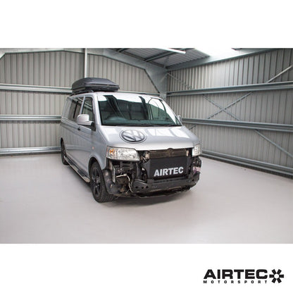 Airtec Motorsport Intercooler / Charge Air Cooler Upgrade Kit for VW Transporter T5 T5.1 T5.2 & T6 1.9/2.0/2.5 TDI - Front Mount FMIC, Pro-Series Black, Bar & Plate, Direct Bolt-On OEM Fit, No Cutting - Stage 1/2 Remap Ready