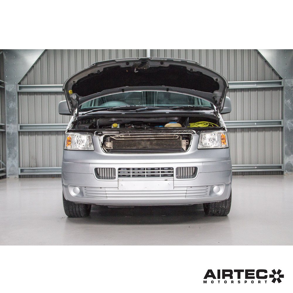 Airtec Motorsport Intercooler / Charge Air Cooler Upgrade Kit for VW Transporter T5 T5.1 T5.2 & T6 1.9/2.0/2.5 TDI - Front Mount FMIC, Pro-Series Black, Bar & Plate, Direct Bolt-On OEM Fit, No Cutting - Stage 1/2 Remap Ready