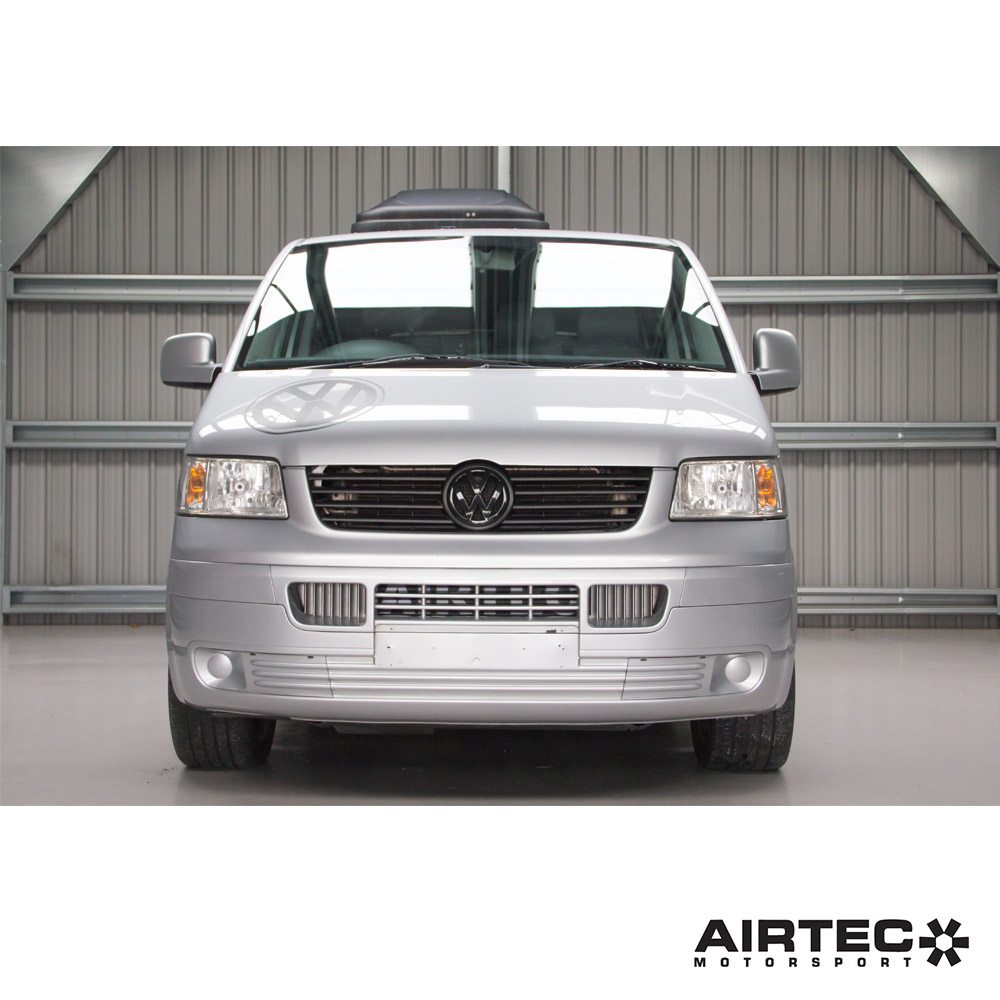 Airtec Motorsport Intercooler / Charge Air Cooler Upgrade Kit for VW Transporter T5 T5.1 T5.2 & T6 1.9/2.0/2.5 TDI - Front Mount FMIC, Pro-Series Black, Bar & Plate, Direct Bolt-On OEM Fit, No Cutting - Stage 1/2 Remap Ready