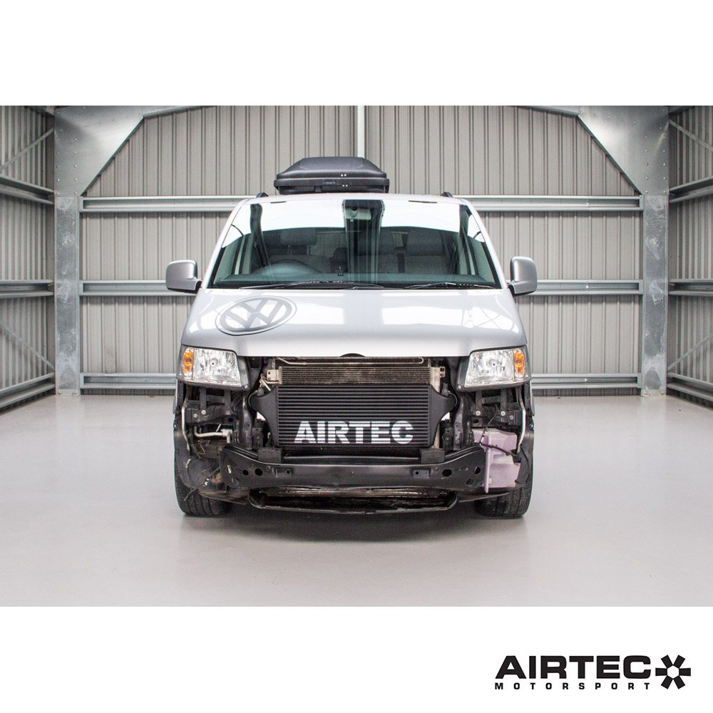 Airtec Motorsport Intercooler / Charge Air Cooler Upgrade Kit for VW Transporter T5 T5.1 T5.2 & T6 1.9/2.0/2.5 TDI - Front Mount FMIC, Pro-Series Black, Bar & Plate, Direct Bolt-On OEM Fit, No Cutting - Stage 1/2 Remap Ready