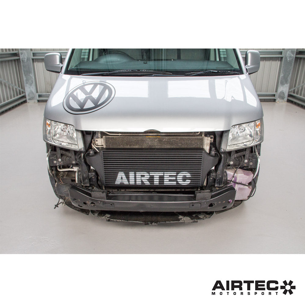 Airtec Motorsport Intercooler / Charge Air Cooler Upgrade Kit for VW Transporter T5 T5.1 T5.2 & T6 1.9/2.0/2.5 TDI - Front Mount FMIC, Pro-Series Black, Bar & Plate, Direct Bolt-On OEM Fit, No Cutting - Stage 1/2 Remap Ready