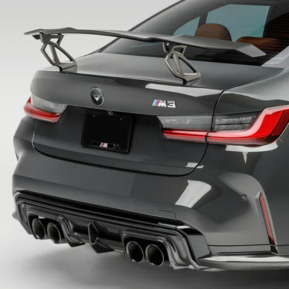 Vorsteiner BMW G8X Rear Wing - Carbon Fibre/Fiber Boot/Trunk Spoiler for G87 M2, G80 M3, G82 M4 - Motorsport Aero GT Wing Blade with Aluminium Uprights - BMV3370