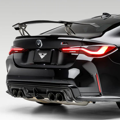 Vorsteiner BMW G8X Rear Wing - Carbon Fibre/Fiber Boot/Trunk Spoiler for G87 M2, G80 M3, G82 M4 - Motorsport Aero GT Wing Blade with Aluminium Uprights - BMV3370