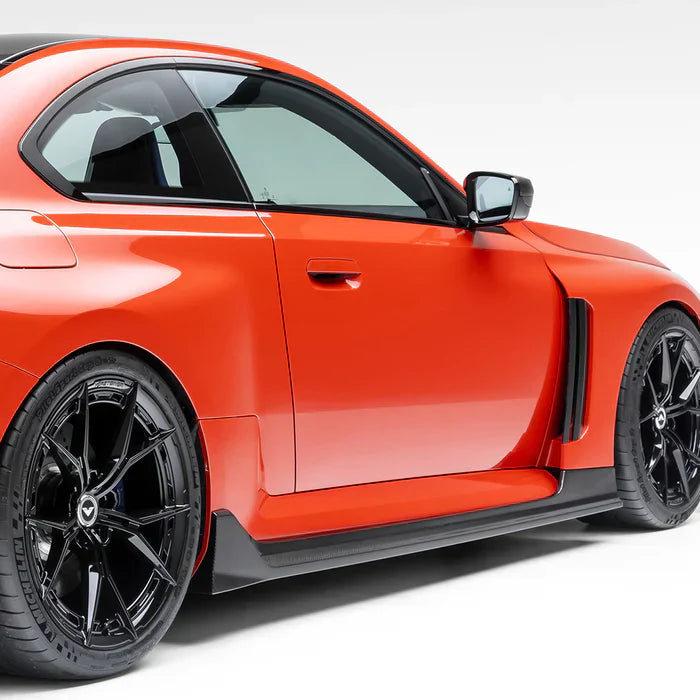 Vorsteiner VRS BMW M2 G87 (2022+) Carbon Fibre/Carbon Fiber Vented Front Wings/Fenders/Arches & Side Skirts/Rocker Panels/Side Blades - Gloss Dry Carbon Pre-Preg Autoclave Aero Body Kit