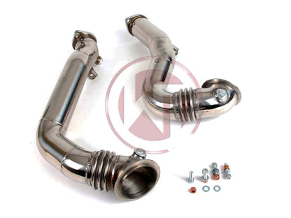 Wagner Tuning BMW N54 70mm Catless/Decat Downpipes SS304  E82/E88 135i, E82 1M, E90/E91/E92/E93 335i 335xi 335is  Direct Fit with Flex Section  PN 500001002