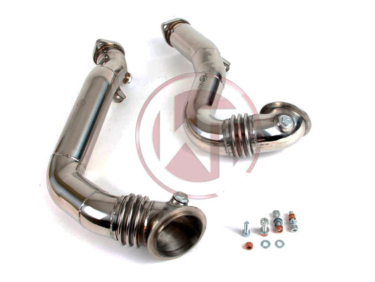 Wagner Tuning BMW N54 70mm Catless/Decat Downpipes SS304  E82/E88 135i, E82 1M, E90/E91/E92/E93 335i 335xi 335is  Direct Fit with Flex Section  PN 500001002