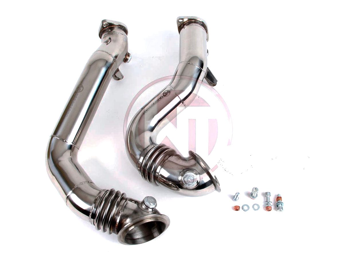 Wagner Tuning BMW N54 70mm Catless/Decat Downpipes SS304  E82/E88 135i, E82 1M, E90/E91/E92/E93 335i 335xi 335is  Direct Fit with Flex Section  PN 500001002