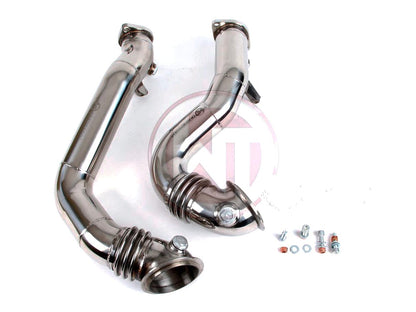 Wagner Tuning BMW N54 70mm Catless/Decat Downpipes SS304  E82/E88 135i, E82 1M, E90/E91/E92/E93 335i 335xi 335is  Direct Fit with Flex Section  PN 500001002