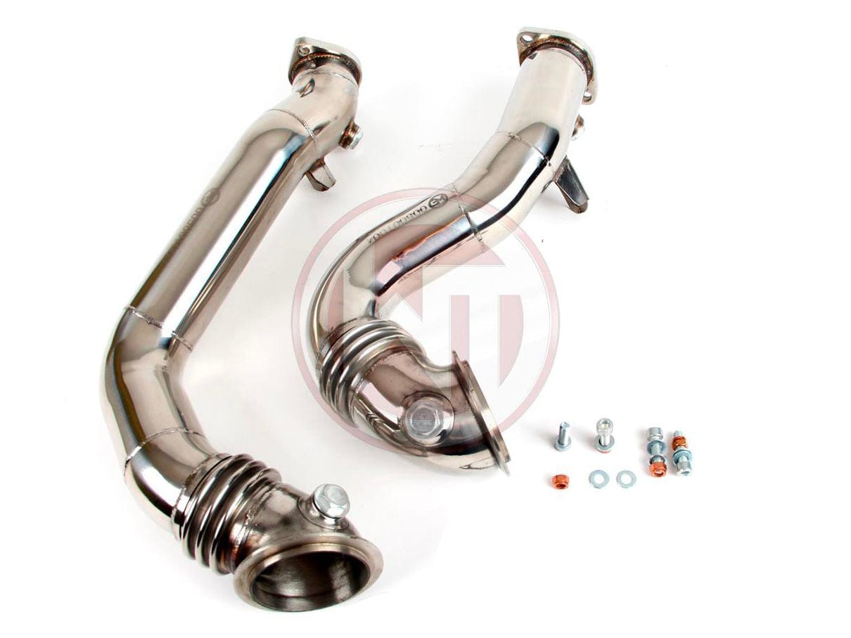 Wagner Tuning BMW N54 70mm Catless/Decat Downpipes SS304  E82/E88 135i, E82 1M, E90/E91/E92/E93 335i 335xi 335is  Direct Fit with Flex Section  PN 500001002