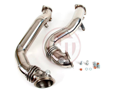 Wagner Tuning BMW N54 70mm Catless/Decat Downpipes SS304  E82/E88 135i, E82 1M, E90/E91/E92/E93 335i 335xi 335is  Direct Fit with Flex Section  PN 500001002