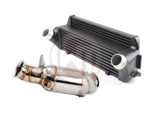 Wagner Tuning BMW N55 EVO2 Competition Intercooler & High-Flow Catted Downpipe Kit 07/2013+ | M2 F87, M135i F20/F21, M235i F22/F23, 335i F30/F31/F34, 435i F32/F33 | Euro 6 300 CPSI Sports Cat, Plug & Play
