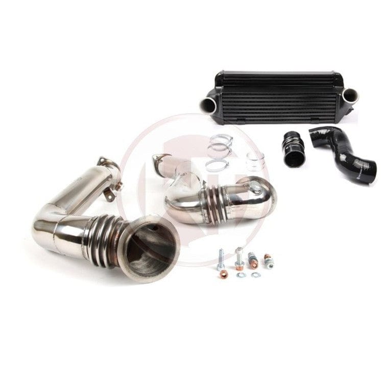 Wagner Tuning BMW N54 EVO2 Competition Front Mount Intercooler & 70mm Catless Downpipes Kit for BMW 1M, 135i, 335i/335xi (E82 E88 E90 E91 E92 E93) - SS304 High-Flow Upgrade Package