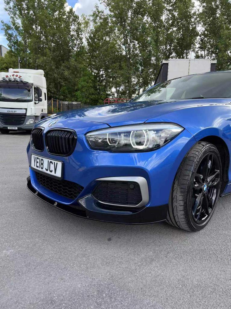 BMW 1 Series F20 F21 LCI Facelift Front Splitter Lip & Side Skirts Gloss Black ABS Body Kit 2015-2019 | Fits 114d-125i, M135i, M140i