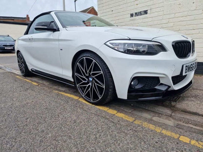 BMW 2 Series F22 Coupe Full Gloss Black Body Kit  Front Splitter, Side Skirts, Rear Diffuser, Boot Spoiler, Black Kidney Grilles & Mirror Caps  Fits M235i/M240i  OEM+ Aero Styling