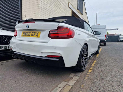 BMW F22 2 Series Front Splitter & Side Skirts (M235i/M240i Coupe) - Gloss Black ABS Front Lip + Side Skirt Extensions - M Performance Style OEM+ Body/Aero Kit - Hardware Included - UK Made