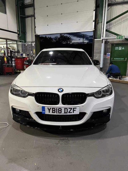 BMW F30 LCI Facelift 3 Series M Sport Full Body Kit (2015-2019)  Front Splitter/Lip, Side Skirts, Rear Diffuser, Boot Spoiler, Black Kidney Grilles, Black M-Style Mirror Covers | UK Stock | Fits 335i 340i M Sport