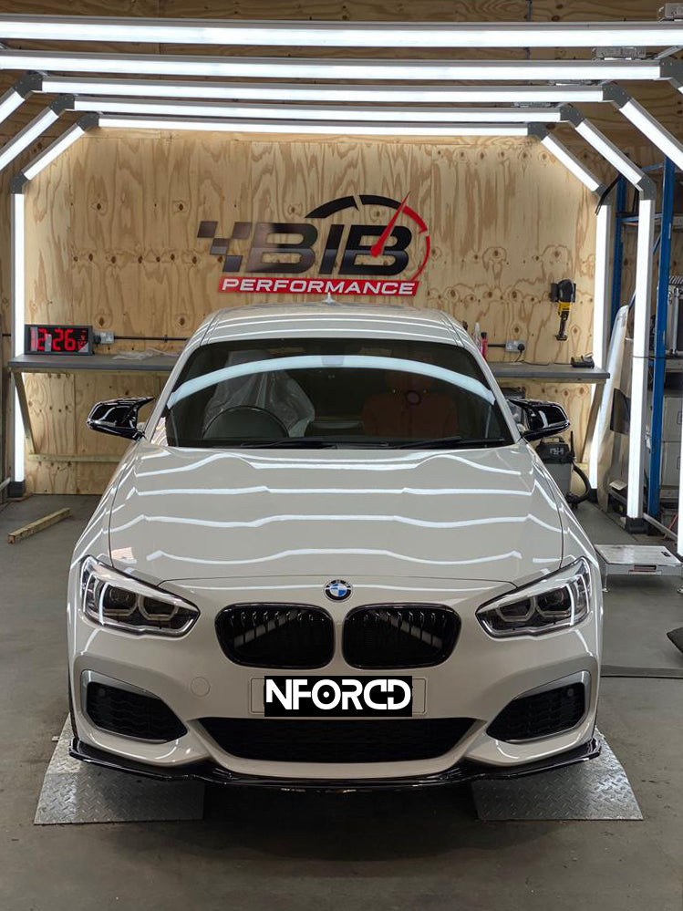 Gloss Black Front Lip Splitter/Chin Spoiler for BMW 1 Series F20 F21 LCI Facelift (2015-2019) - Front Bumper Lip Valance/Extension, ABS OEM Style - Fits M140i M135i 114i 116i 118i 120i 125i 114d 116d 118d 120d 125d