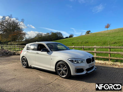 Gloss Black Front Lip Splitter/Chin Spoiler for BMW 1 Series F20 F21 LCI Facelift (2015-2019) - Front Bumper Lip Valance/Extension, ABS OEM Style - Fits M140i M135i 114i 116i 118i 120i 125i 114d 116d 118d 120d 125d