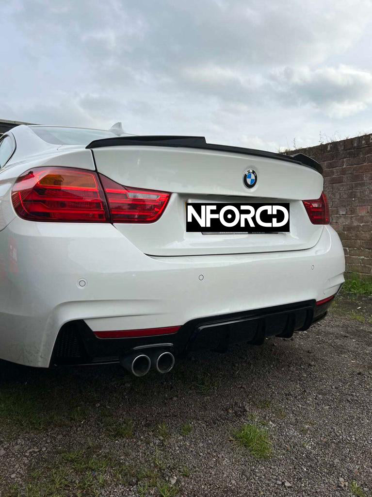 BMW 4 Series F32 Coupe M Sport Facelift Full Body Kit Gloss Black  Front Splitter, Side Skirts, Rear Diffuser, Boot Lip, Kidney Grilles & Mirror Covers  20122019  UK Stock Fast Delivery | Single/Dual Diffuser Options | M Sport Only
