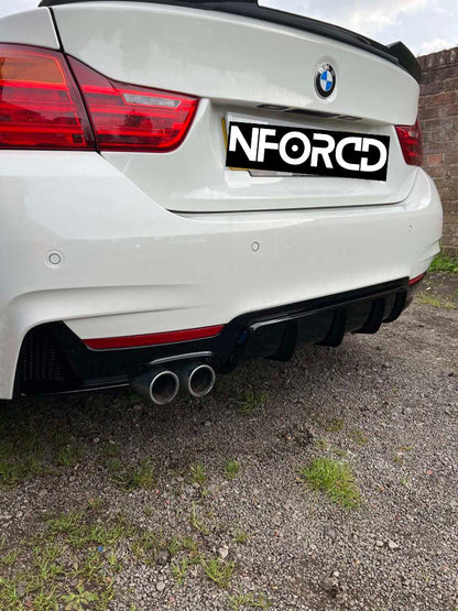 BMW F32 4 Series Coupe Rear Boot/Trunk Lip Spoiler - Gloss Black OEM-Style ABS - Fits 2012-2019 (430i 435i 440i 430d 435d)